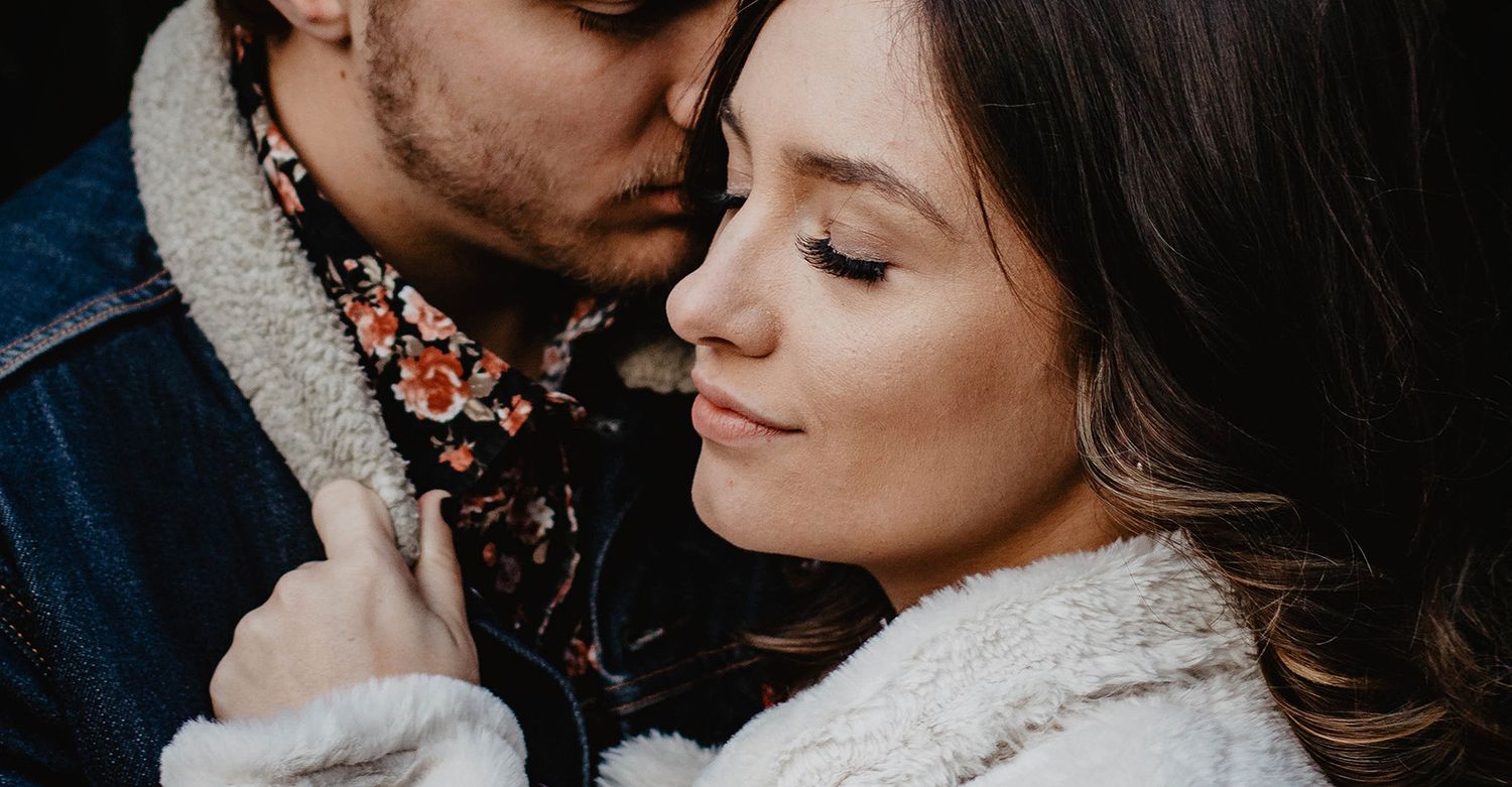 Couple sharing an intimate moment together.